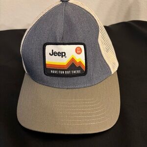 Jeep Charcoal Gray and Tan Patch Trucker Hat